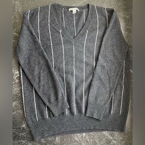 Autumn Cashmere Charcoal V-Neck Sweater